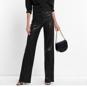 Express High Waisted Coated Wide Leg Jeans